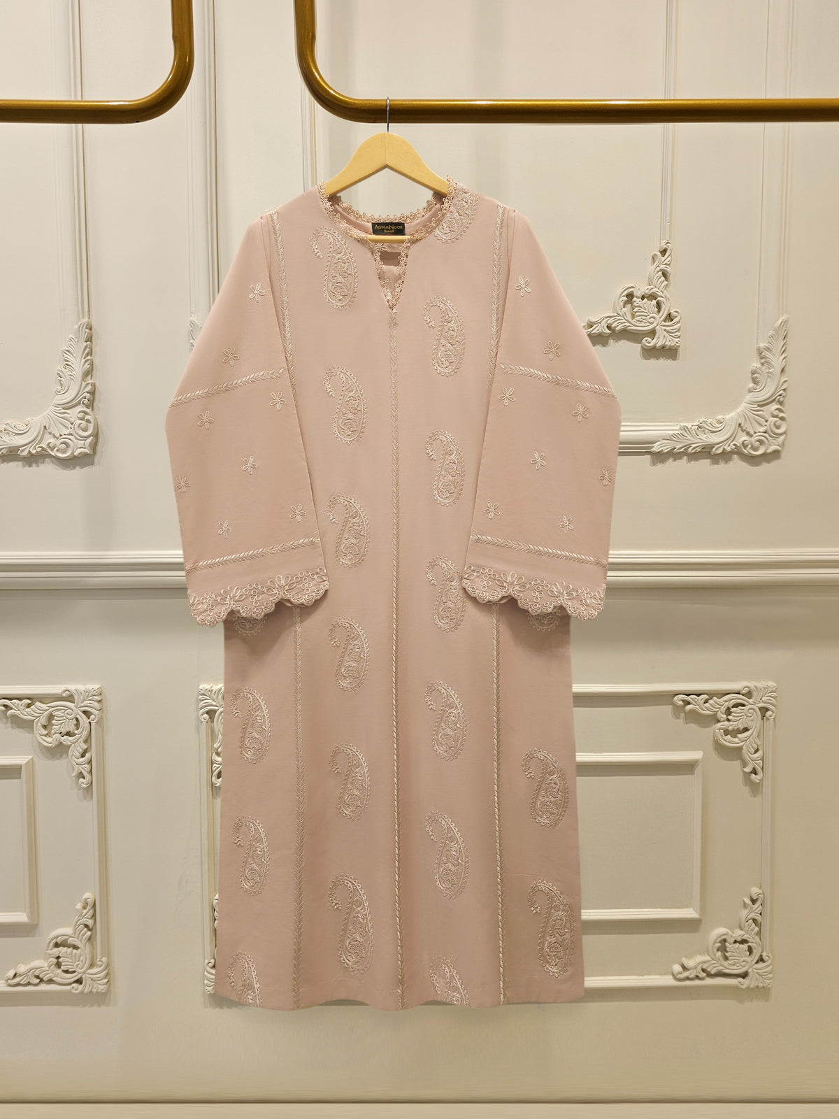 2 Piece - Embroidered Cambric Suit S115166 Main image
