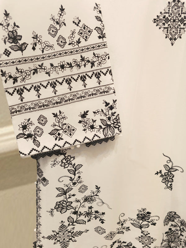 3 Piece - Embroidered Cambric Suit S115169
