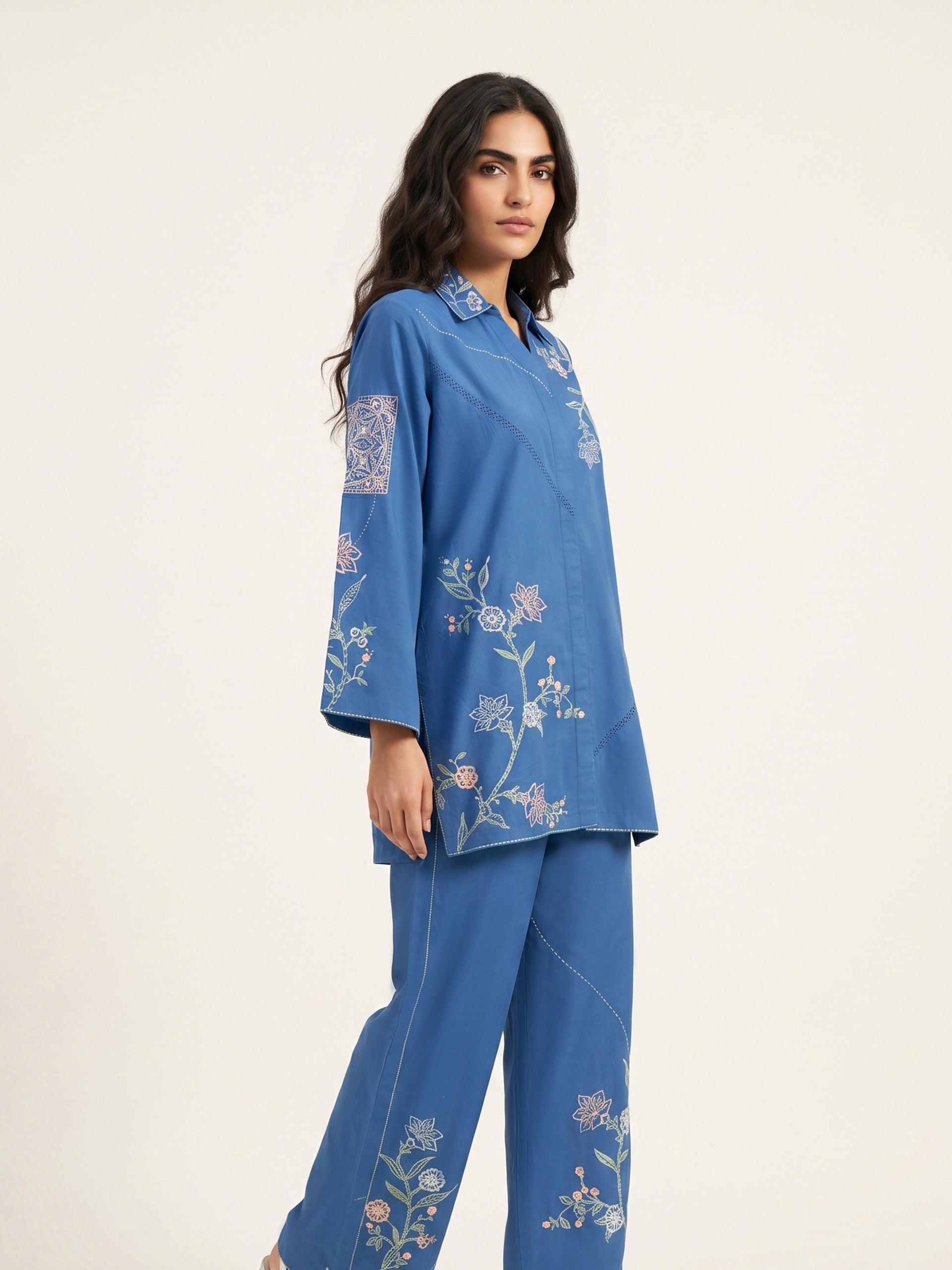 2 Piece - Embroidered Cambric Suit WS00346 Secondary image
