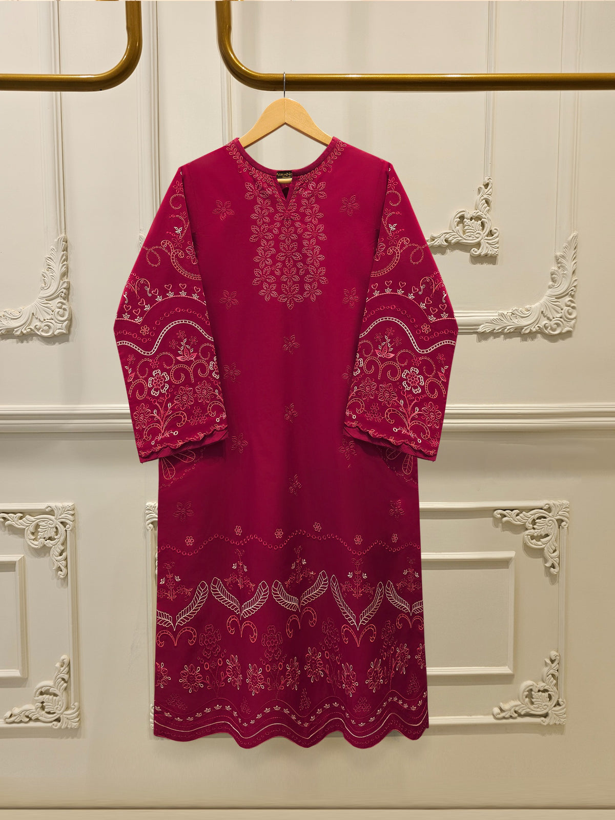 2 Piece - Embroidered Cambric Suit WS00405