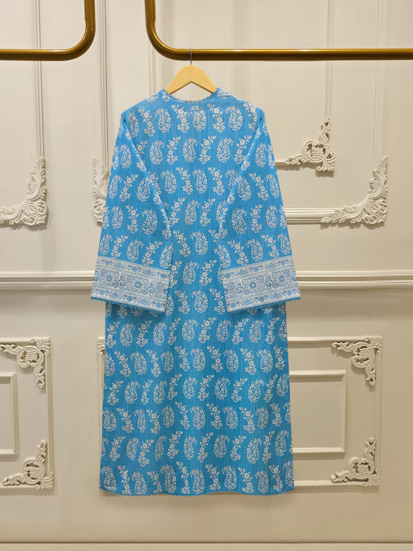 Digital printed lawn Shirt-S115218