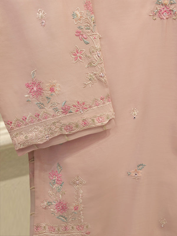 3 Piece - Pure Khaddi Silk Embroidered  Suit S115255