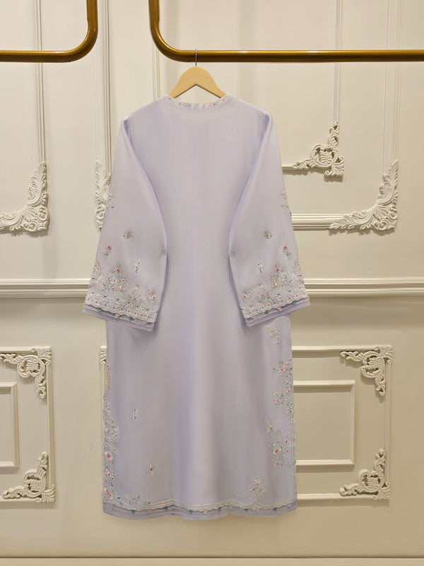 3 Piece- Pure  Sheesha Silk Embroidered Suit S115308