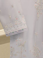 3 Piece- Pure  Sheesha Silk Embroidered Suit S115308