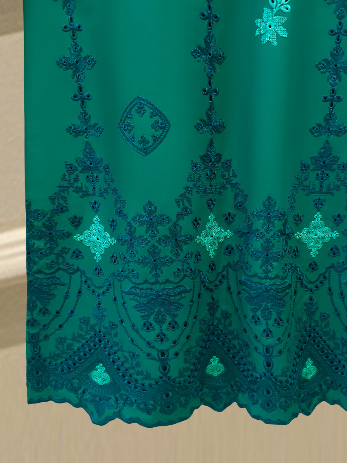 2-Piece Embroidered Cambric Suit S115313