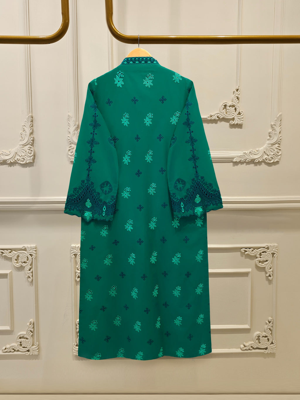 2-Piece Embroidered Cambric Suit S115313