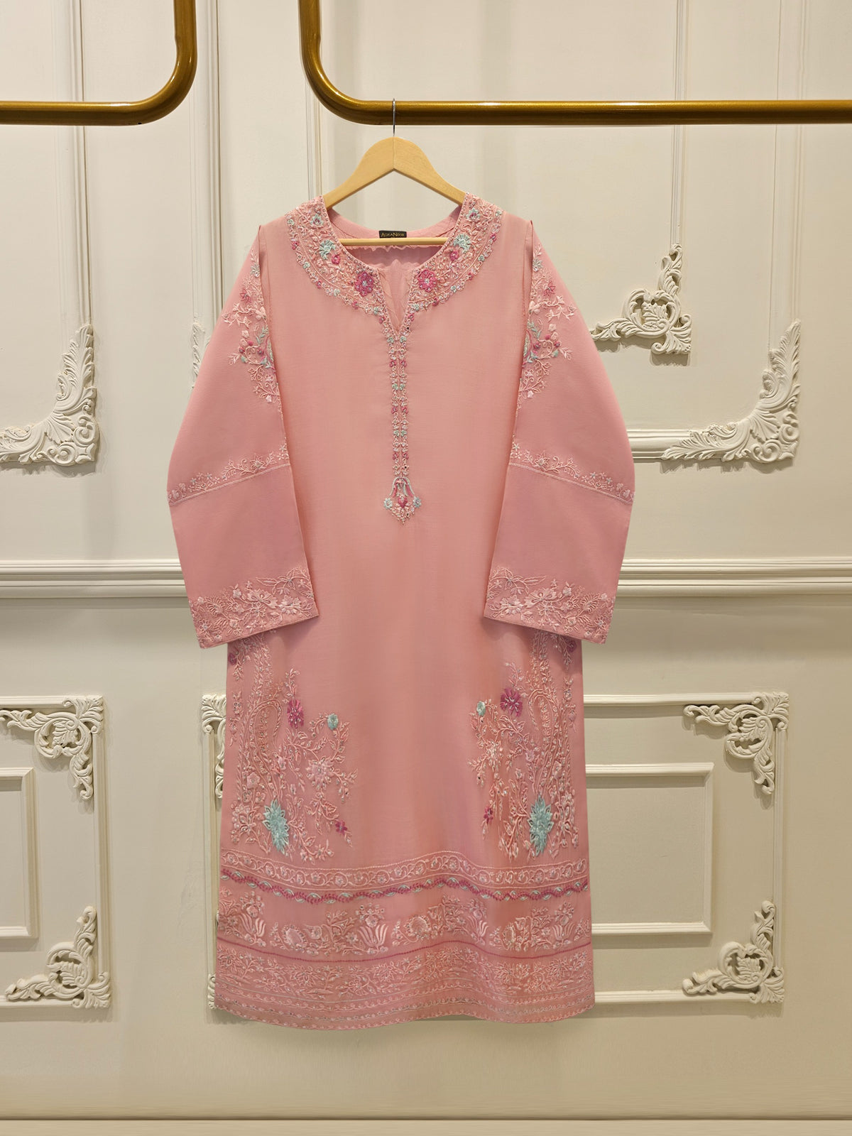 Pure Organza Embroidered Shirt S114689