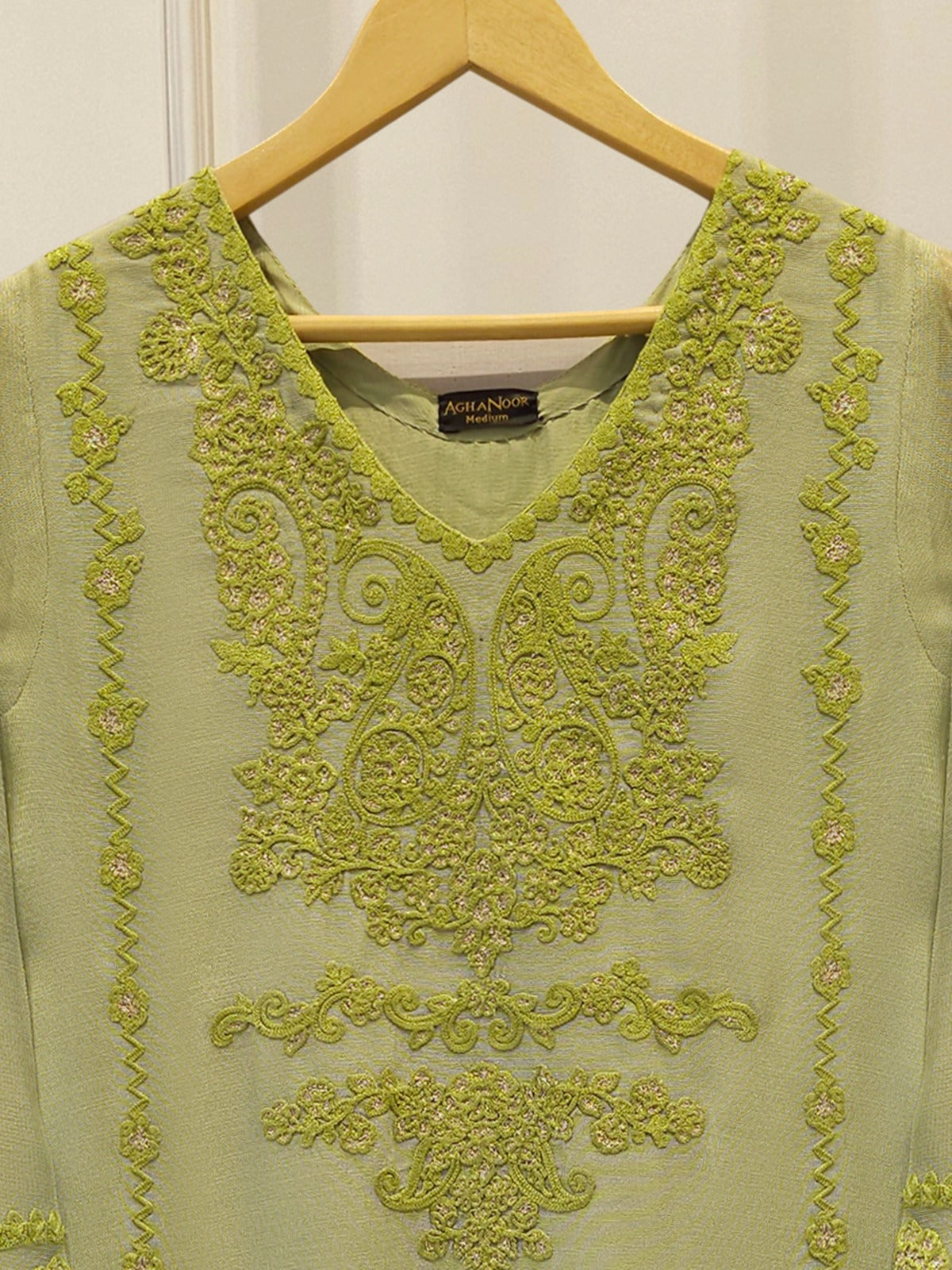 Pure Embroidered Cotton Net Shirt-S113949 Secondary image