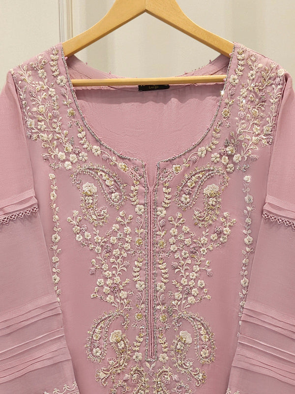 2 Piece - Pure Organza Embroidered Suit S114207