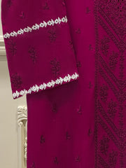 2 Piece - Pure Embroidered Cotton Net Suit S113206
