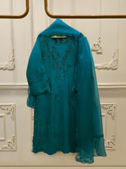 3 Piece - Embroidered Khadi Silk Suit WS00408