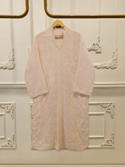 2 Piece - Pure Embroidered Cotton Net Suit S113578