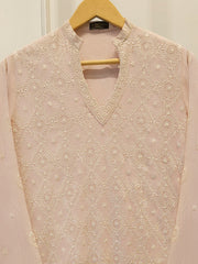 2 Piece - Pure Embroidered Cotton Net Suit S113578