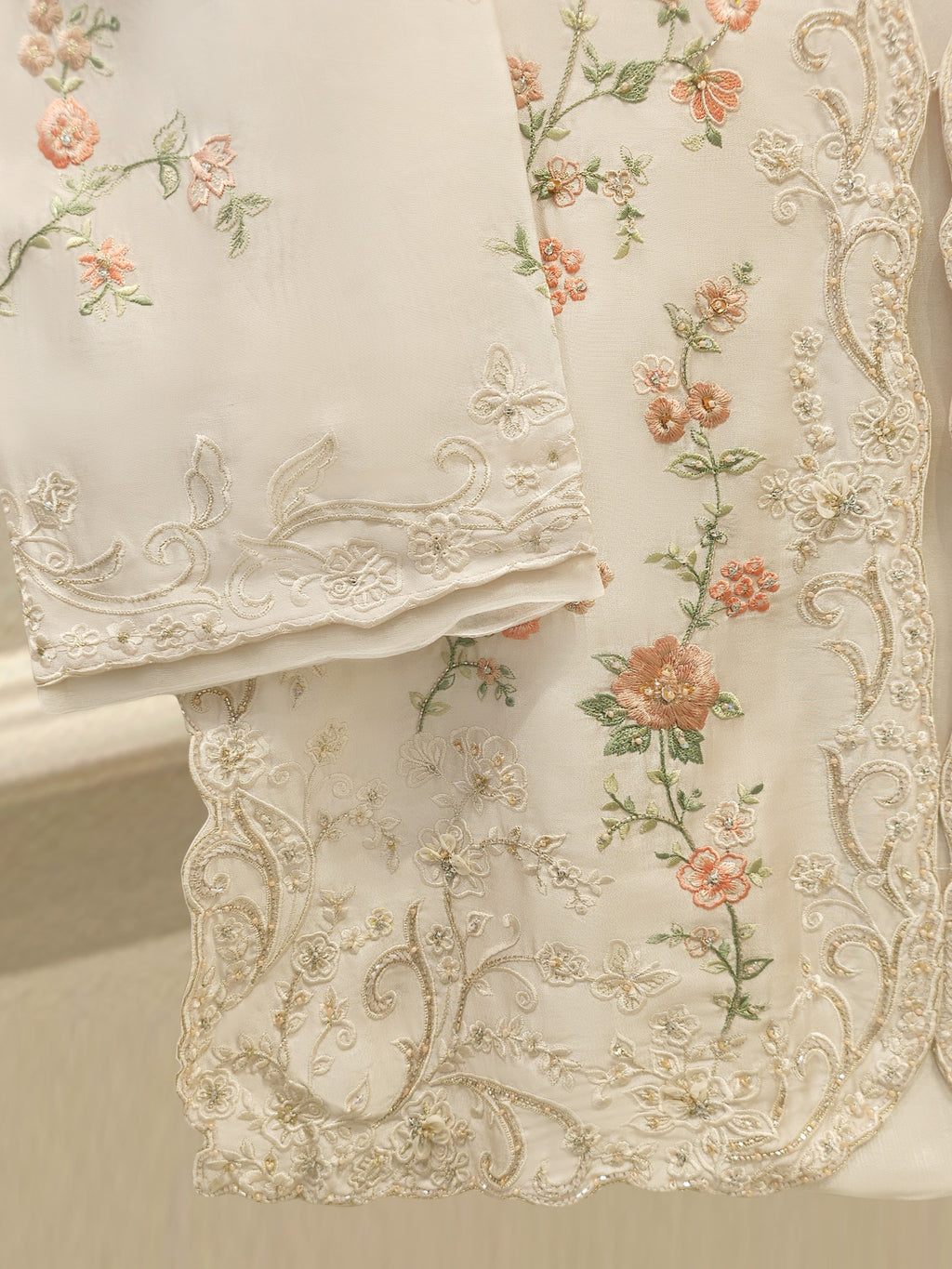 2 Piece- Pure Sheesha Silk Embroidered Suit S115385