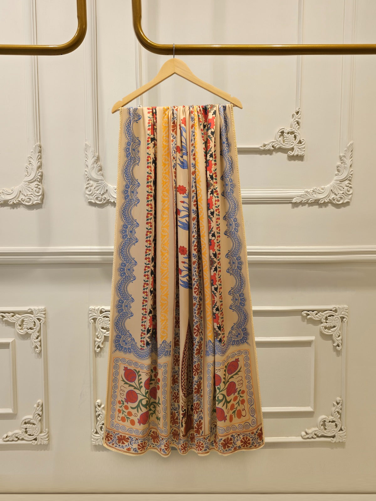 3 Piece- Pure  Korean Silk Embroidered Suit S115384