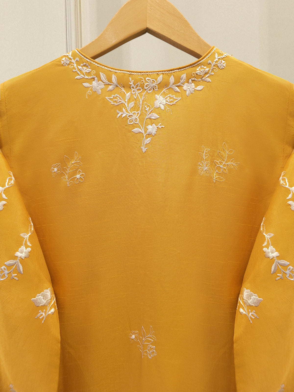 3 Piece- Pure  Korean Silk Embroidered Suit S115384