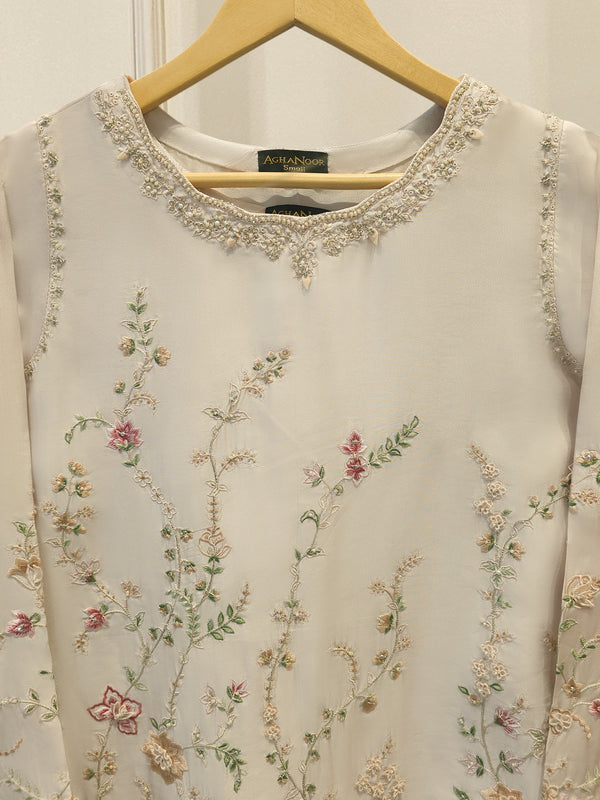 2 Piece- Pure Sheesha Silk Embroidered Suit S115381
