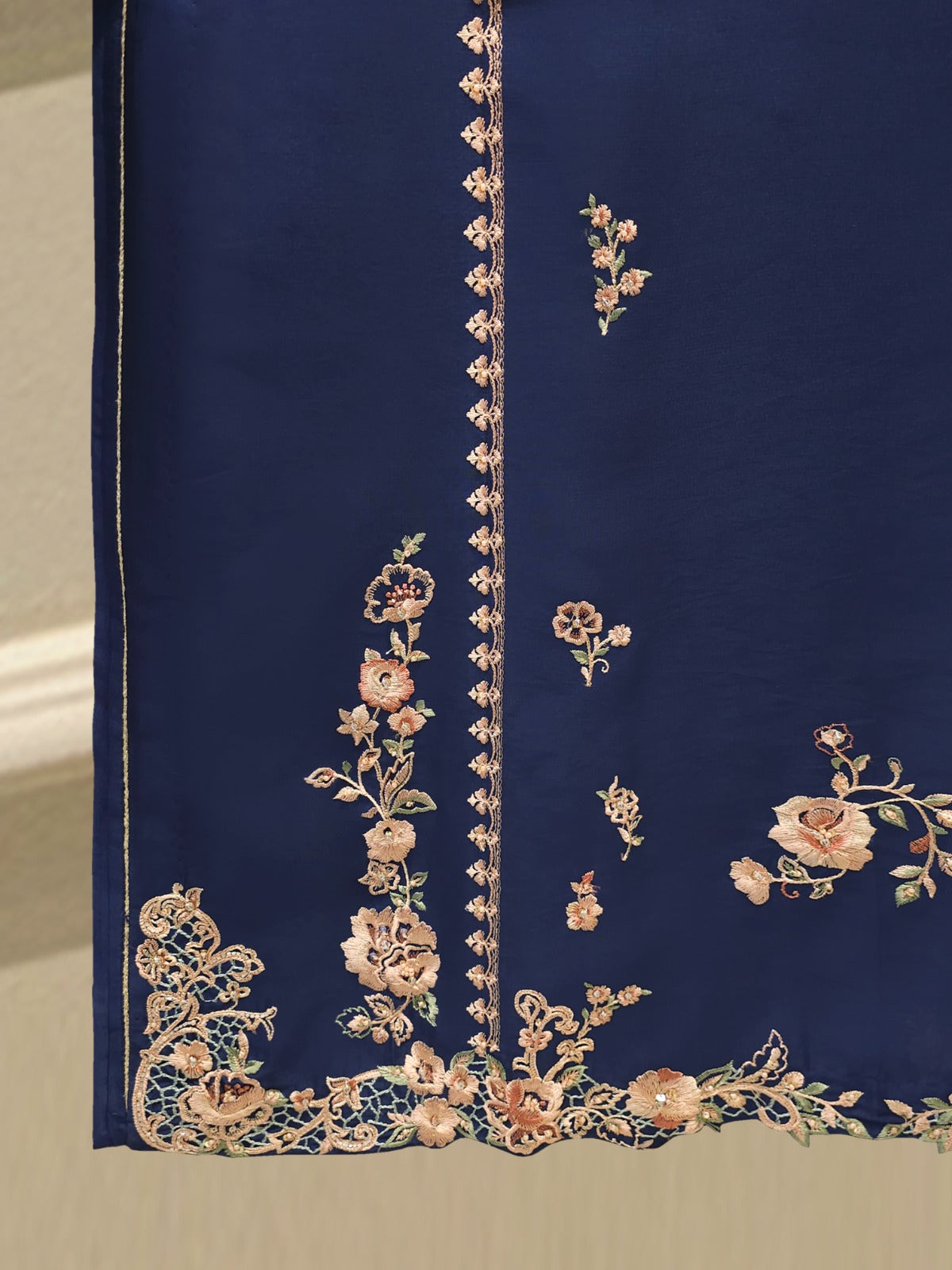 3 Piece- Pure  Sheesha Silk Embroidered Suit S115403