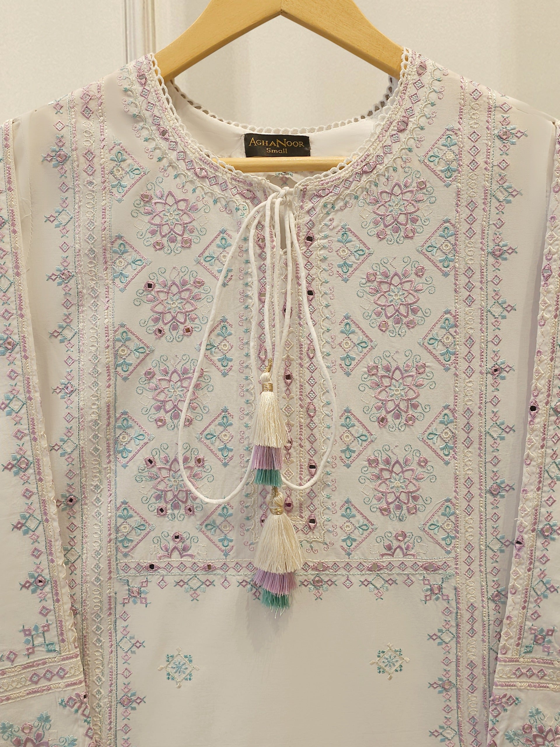 2 Piece - Embroidered Cambric Suit S115290 Secondary image