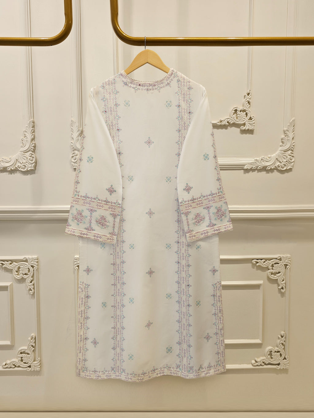 2 Piece - Embroidered Cambric Suit S115290