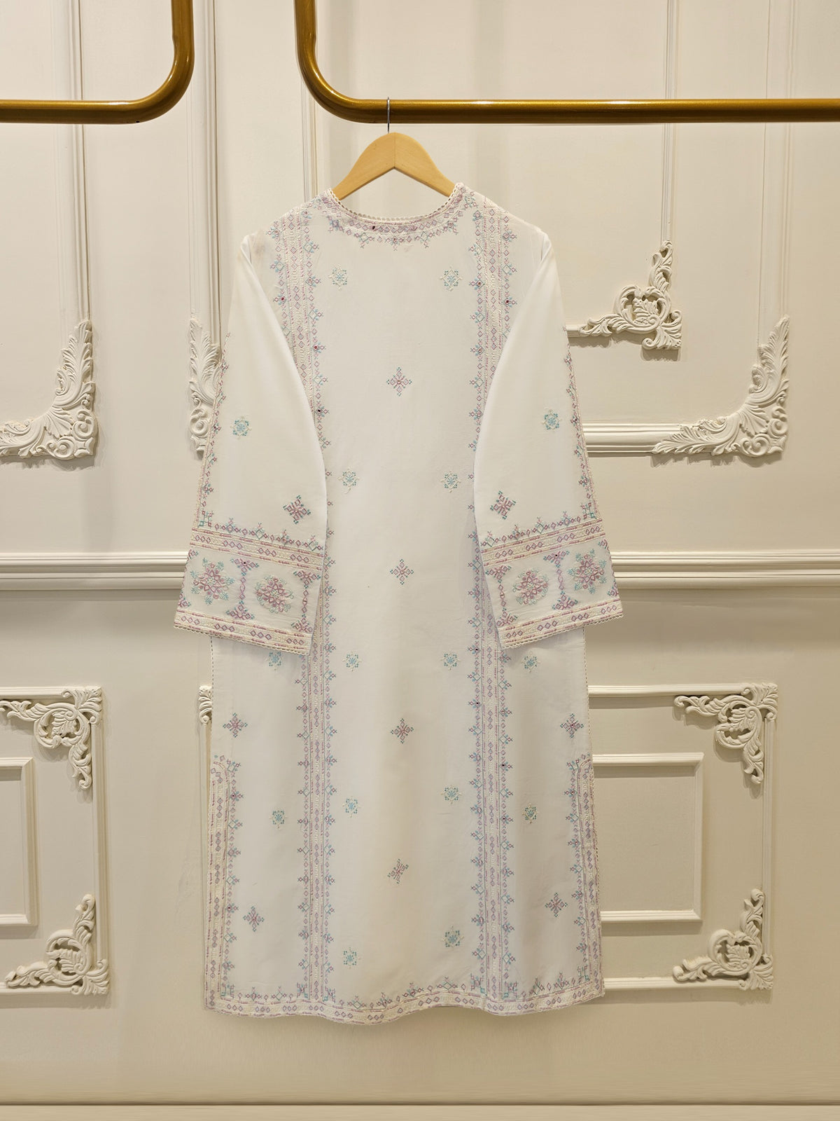 2 Piece - Embroidered Cambric Suit S115290