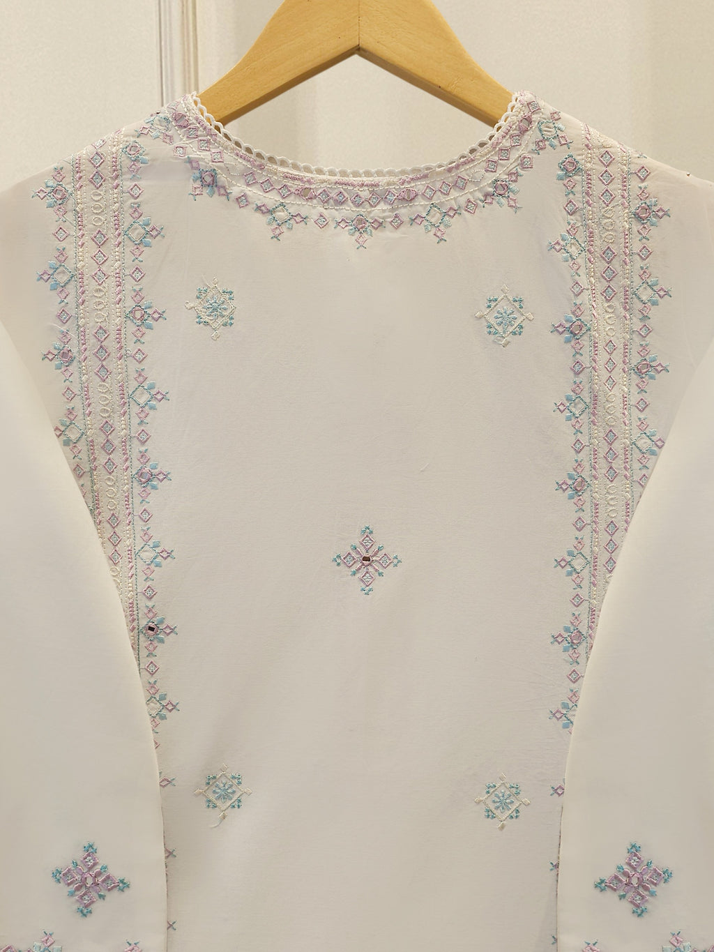 2 Piece - Embroidered Cambric Suit S115290