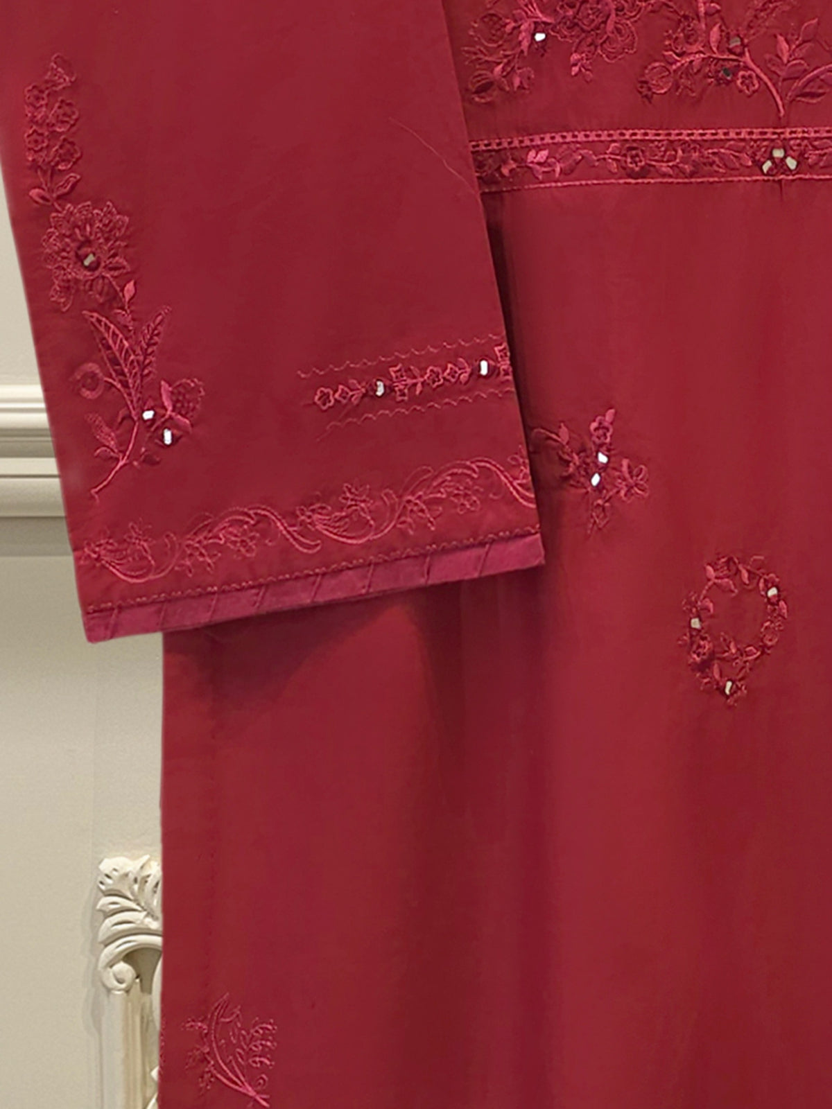 2 Piece - Embroidered Cambric Suit S114395