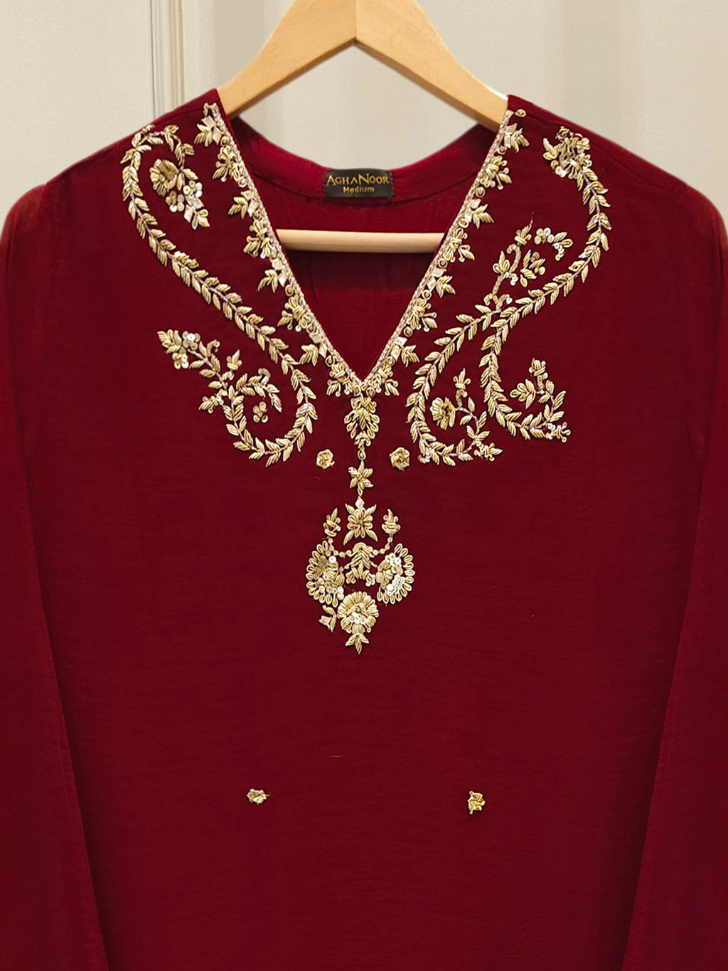 Pure Embroidered Cotton Net Shirt-S113455