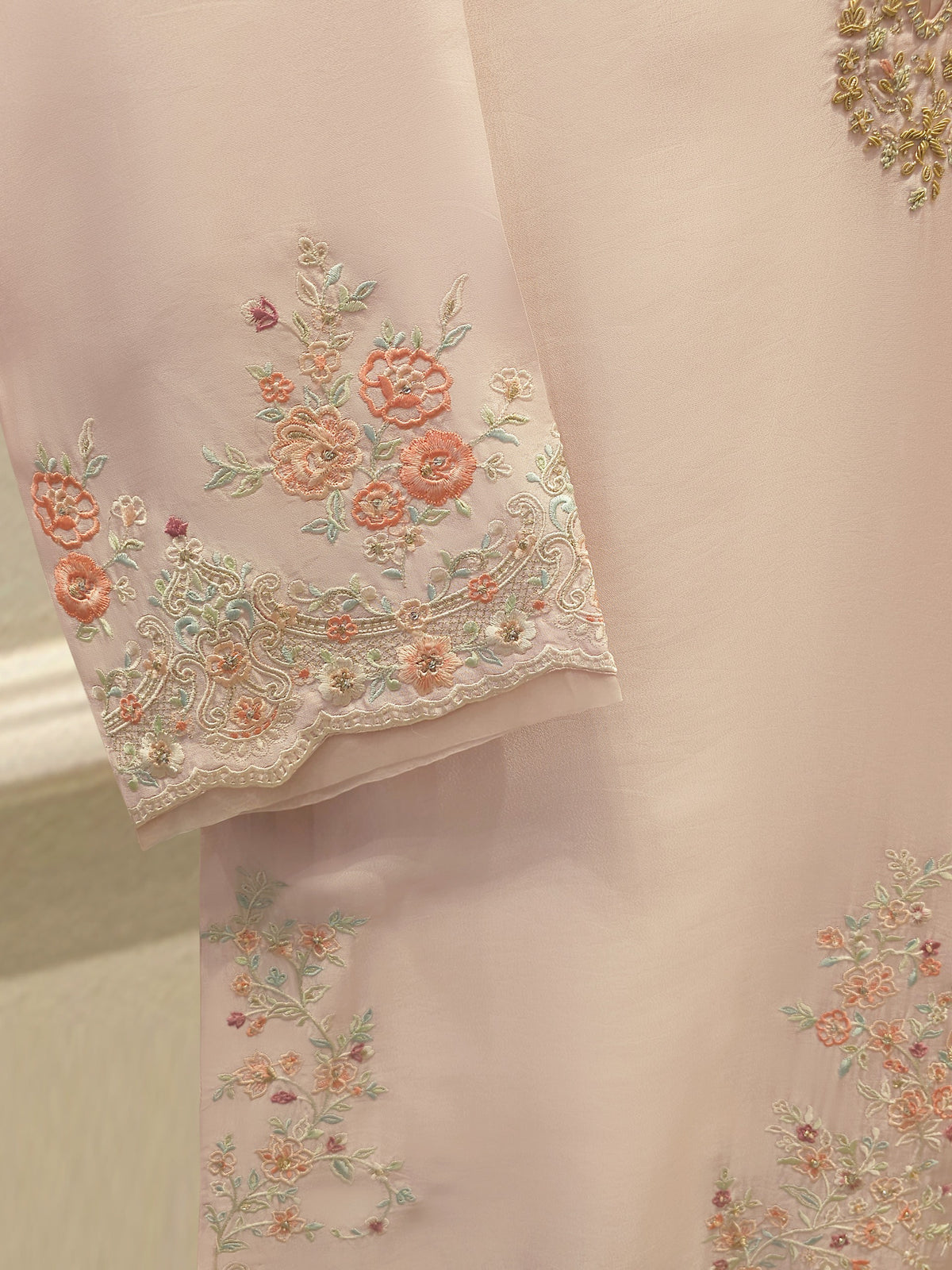 2 Piece- Pure Sheesha Silk Embroidered Suit S115540
