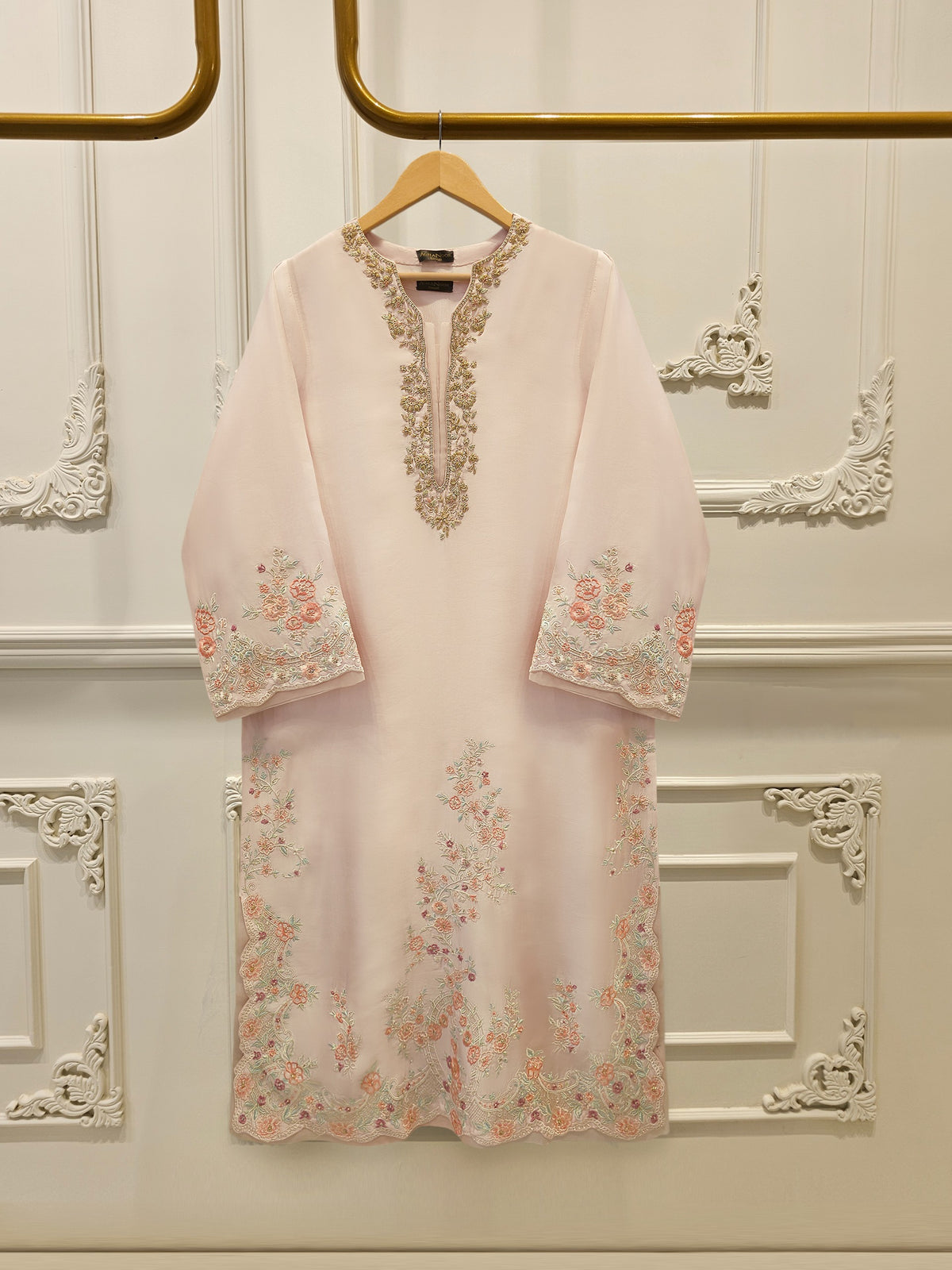 2 Piece- Pure Sheesha Silk Embroidered Suit S115540 Main image
