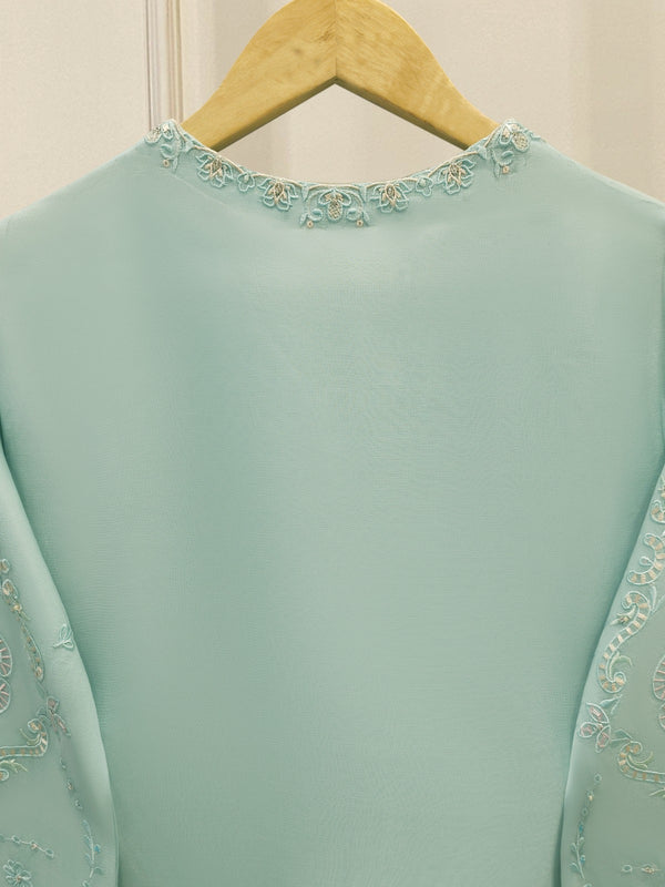 2 Piece - Pure Organza Embroidered Suit S113399