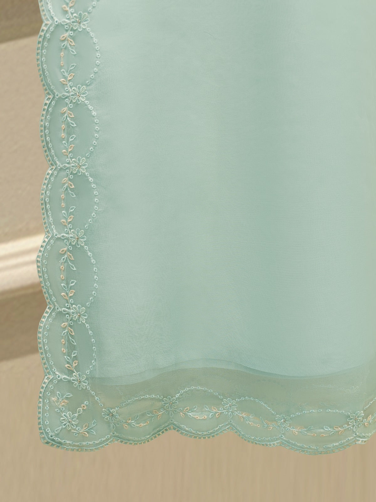 2 Piece - Pure Organza Embroidered Suit S113399