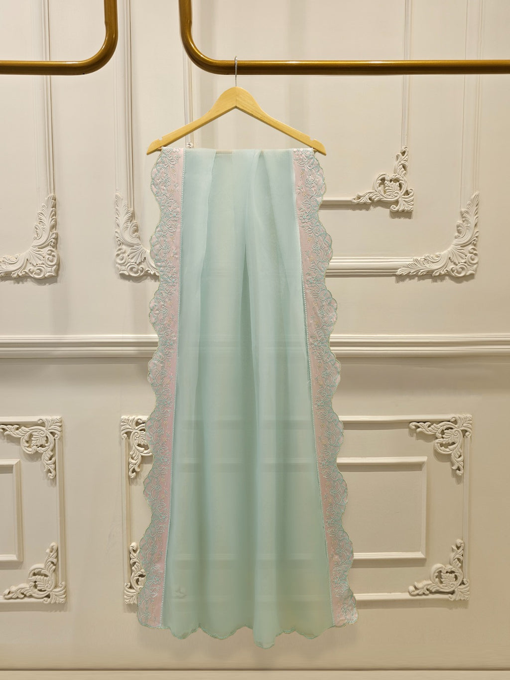2 Piece - Pure Organza Embroidered Suit S113399