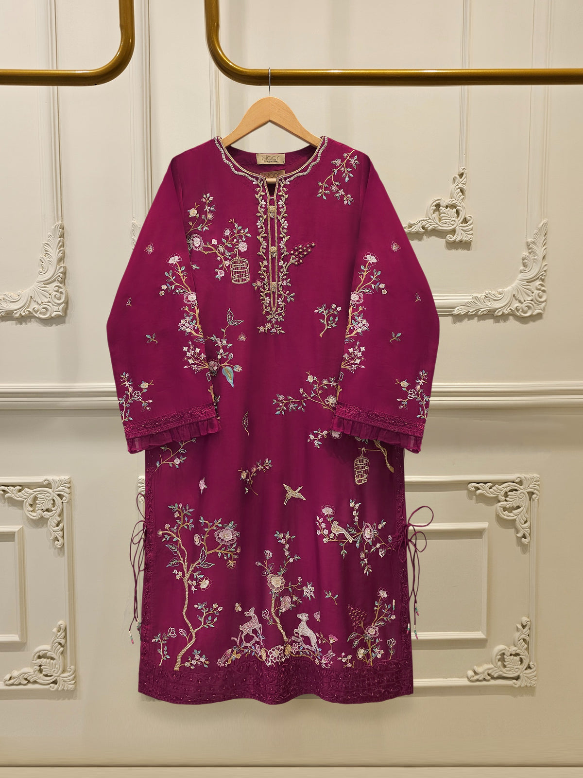 2 Piece- Pure Sheesha Silk Embroidered Suit S115549