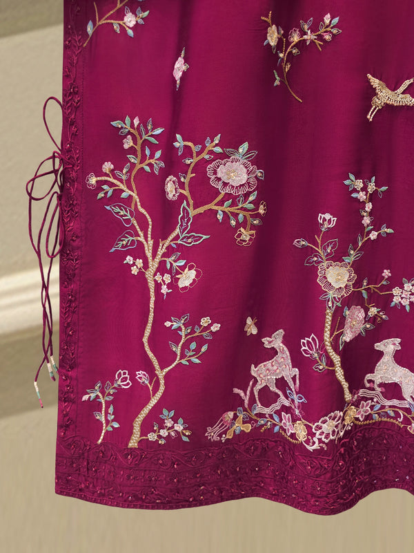 2 Piece- Pure Sheesha Silk Embroidered Suit S115549