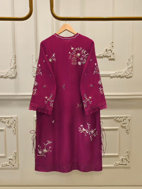 2 Piece- Pure Sheesha Silk Embroidered Suit S115549