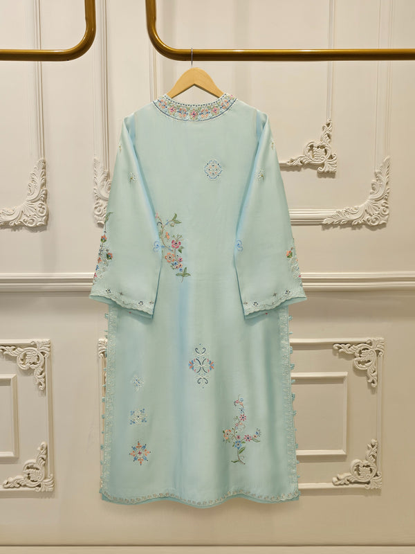 Pure Embroidered Sheesha Silk Shirt S115555