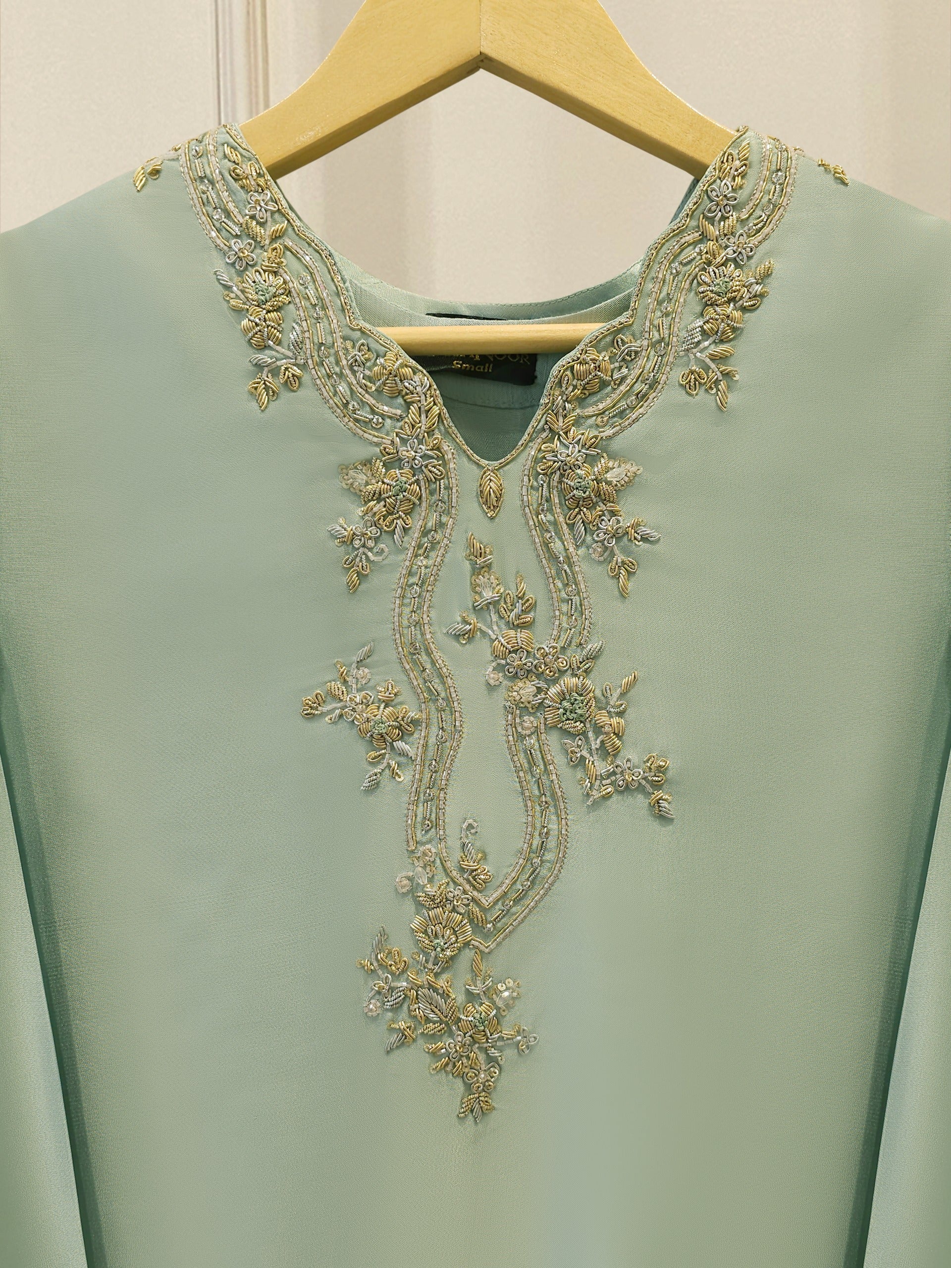 2 Piece- Pure Sheesha Silk Embroidered Suit S115577 Secondary image