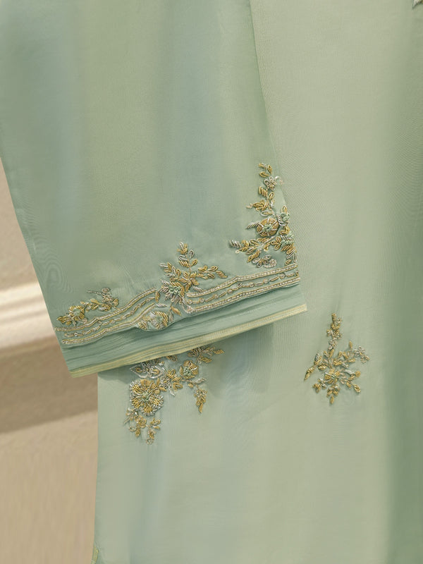 2 Piece- Pure Sheesha Silk Embroidered Suit S115577
