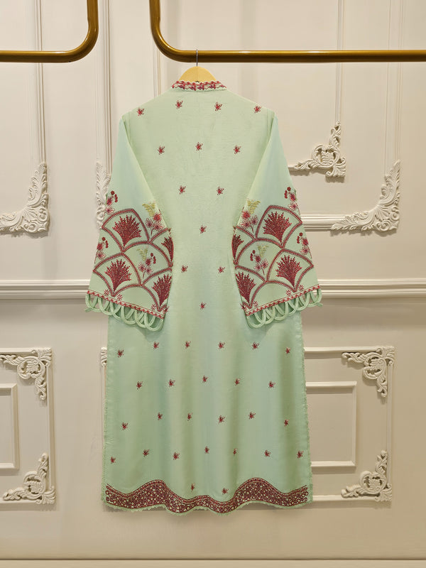3 Piece- Pure Korean Silk Embroidered Suit S115570