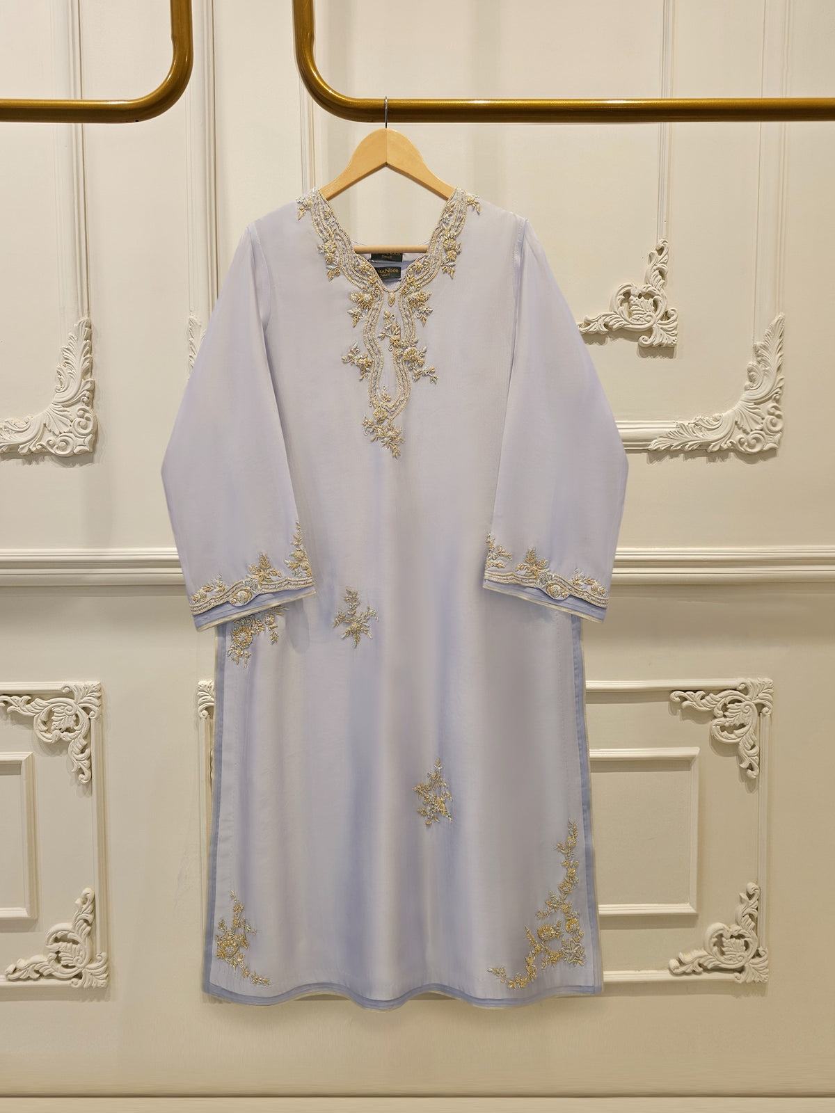 2 Piece- Pure Sheesha Silk Embroidered Suit S115614