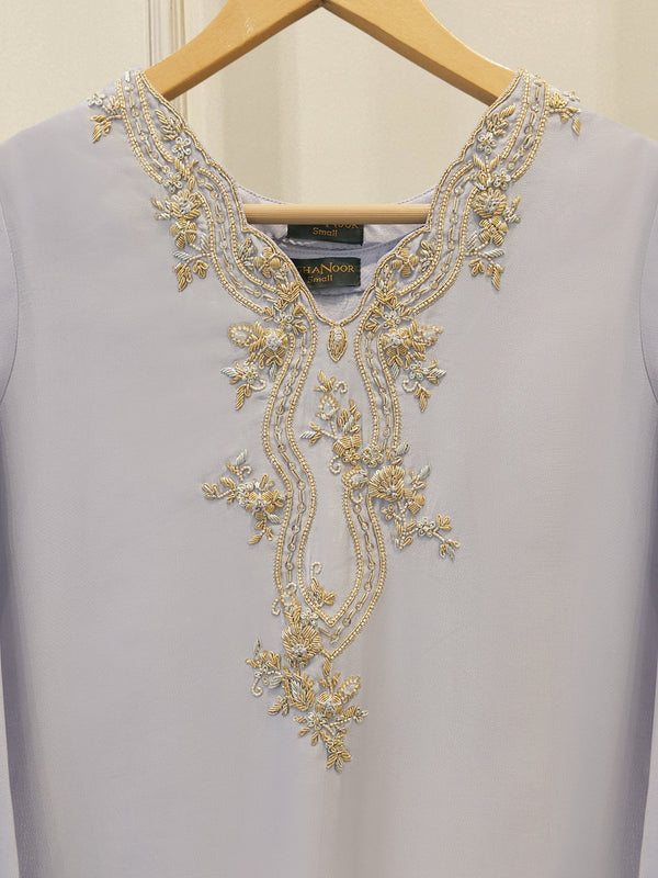 2 Piece- Pure Sheesha Silk Embroidered Suit S115614