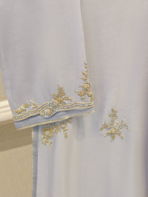2 Piece- Pure Sheesha Silk Embroidered Suit S115614