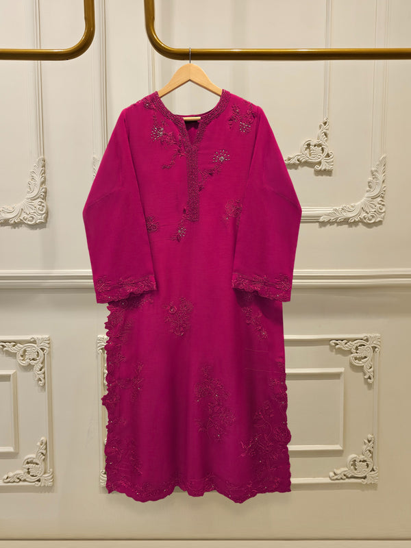 2 Piece - Embroidered Kora  Cotton Suit S115619