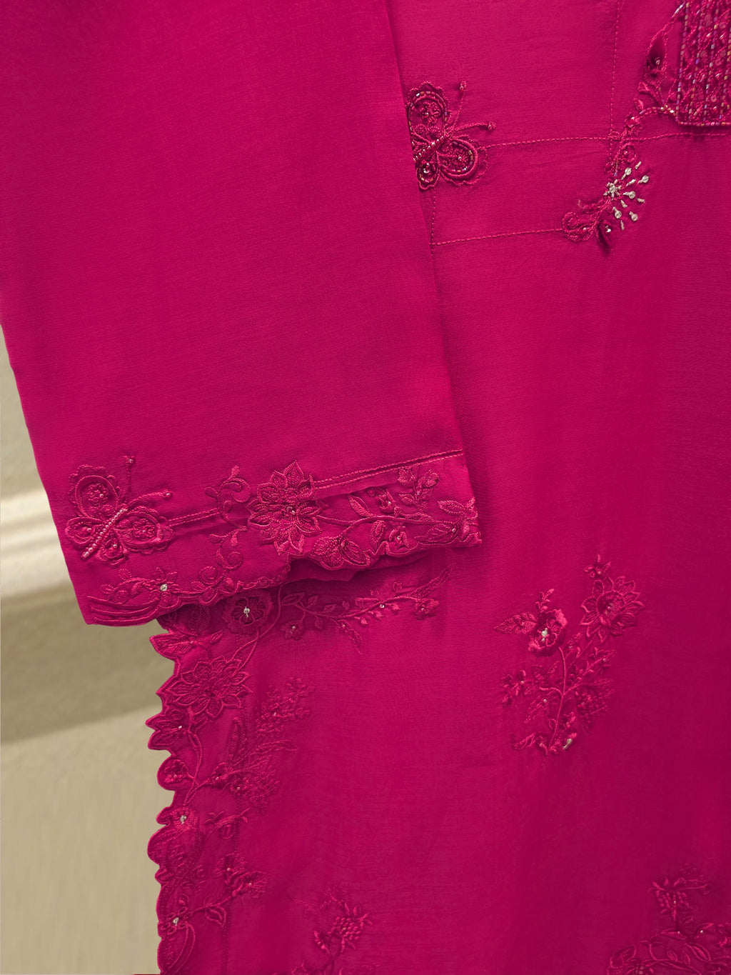 2 Piece - Embroidered Kora  Cotton Suit S115619