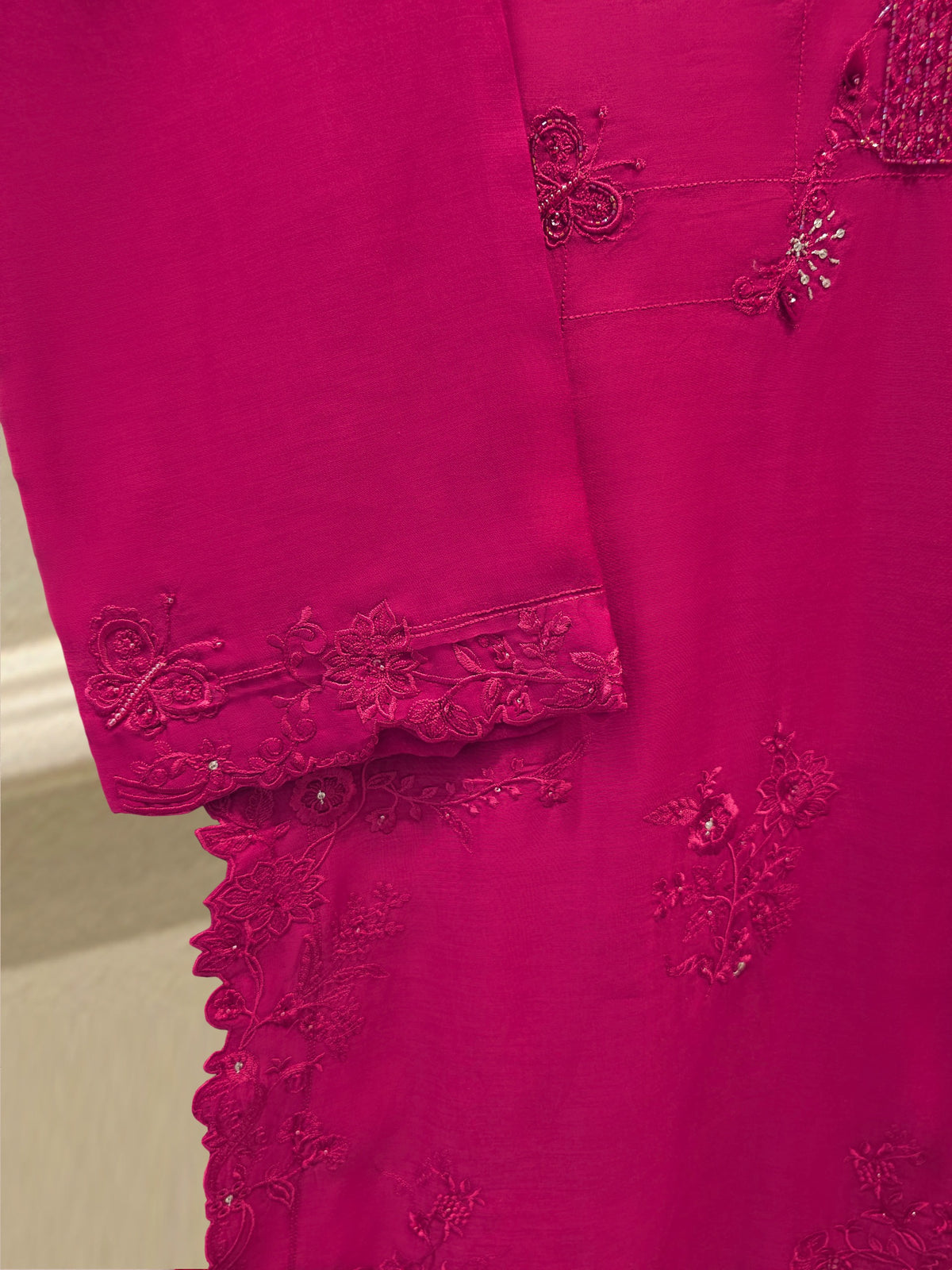 2 Piece - Embroidered Kora  Cotton Suit S115619