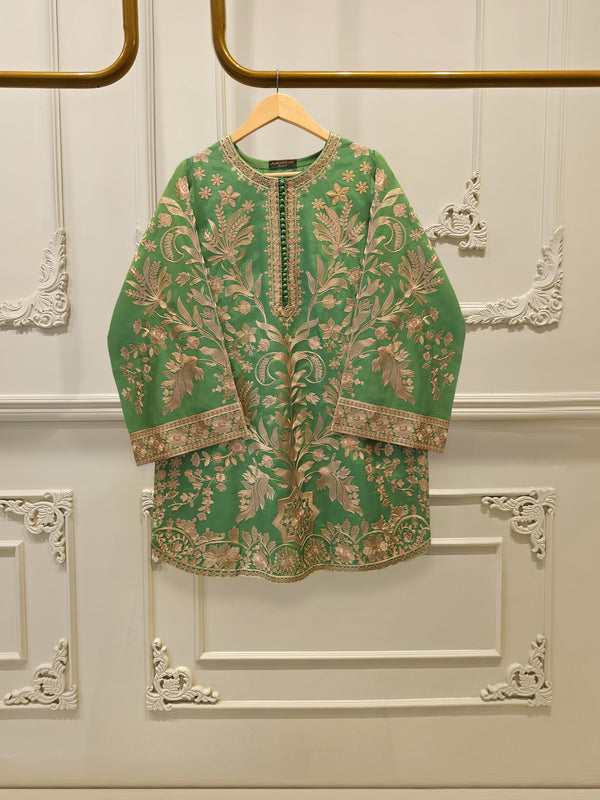 2 Piece - Embroidered Kora Silk Suit S115617
