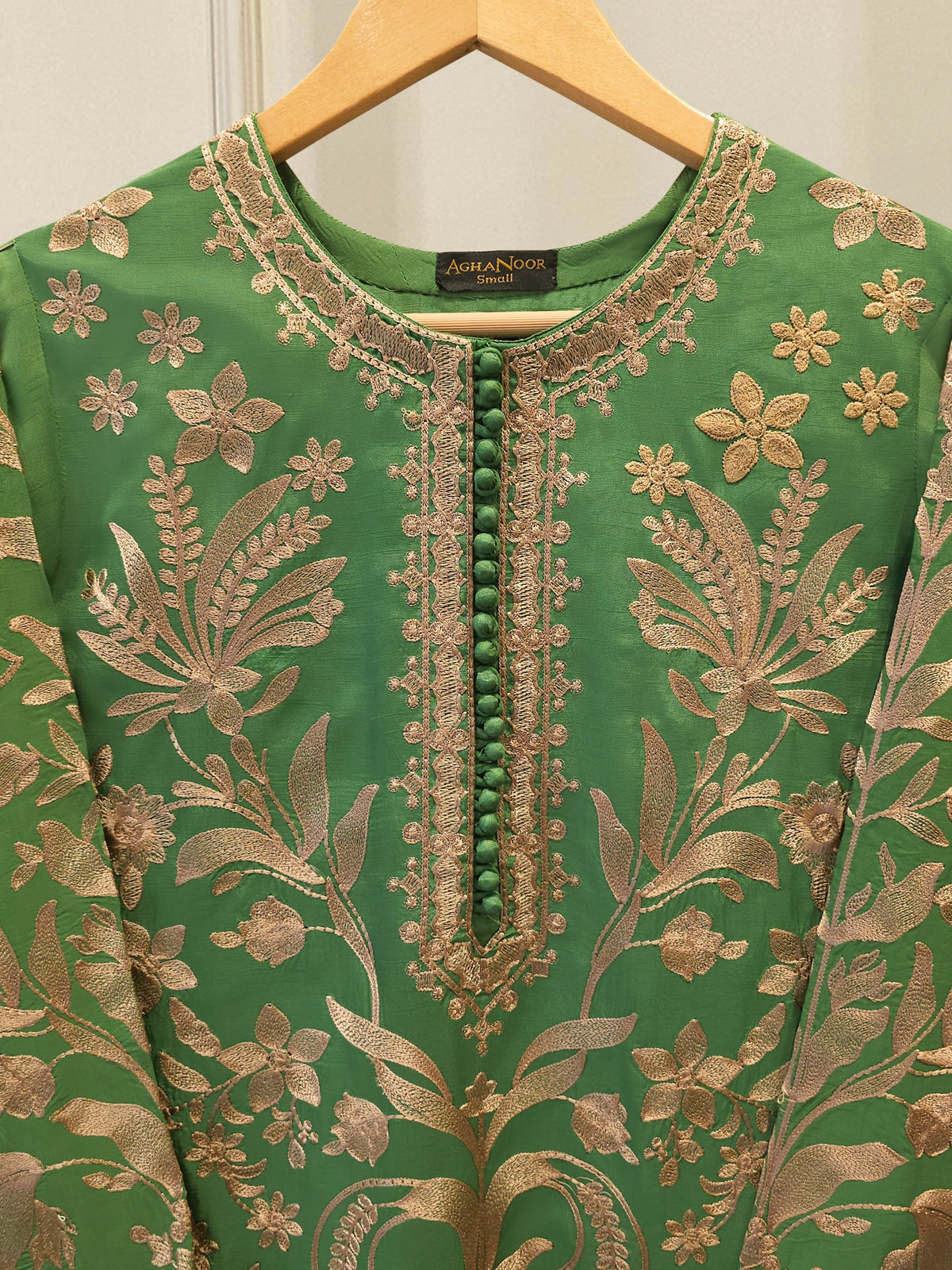 2 Piece - Embroidered Kora Silk Suit S115617