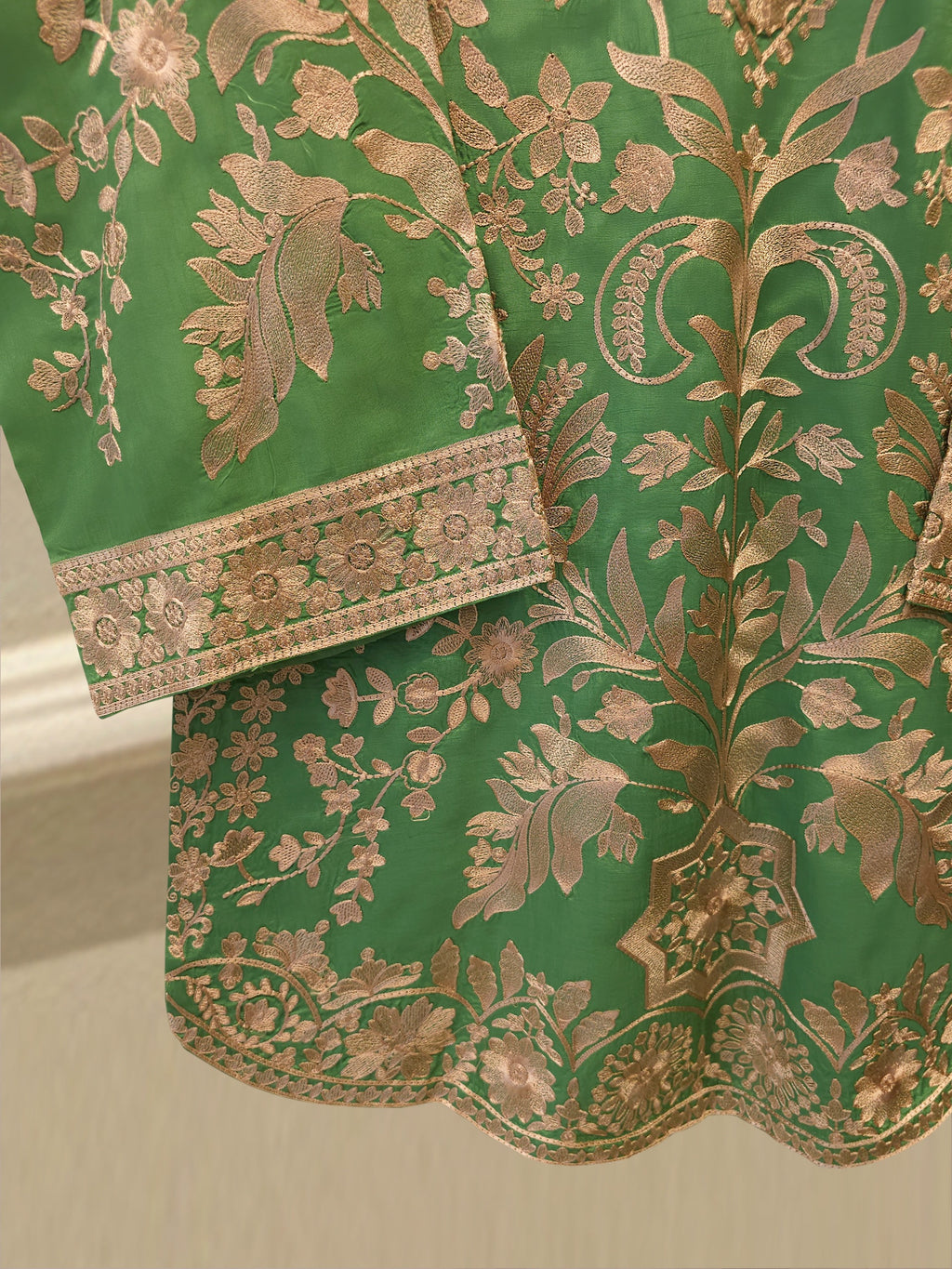 2 Piece - Embroidered Kora Silk Suit S115617
