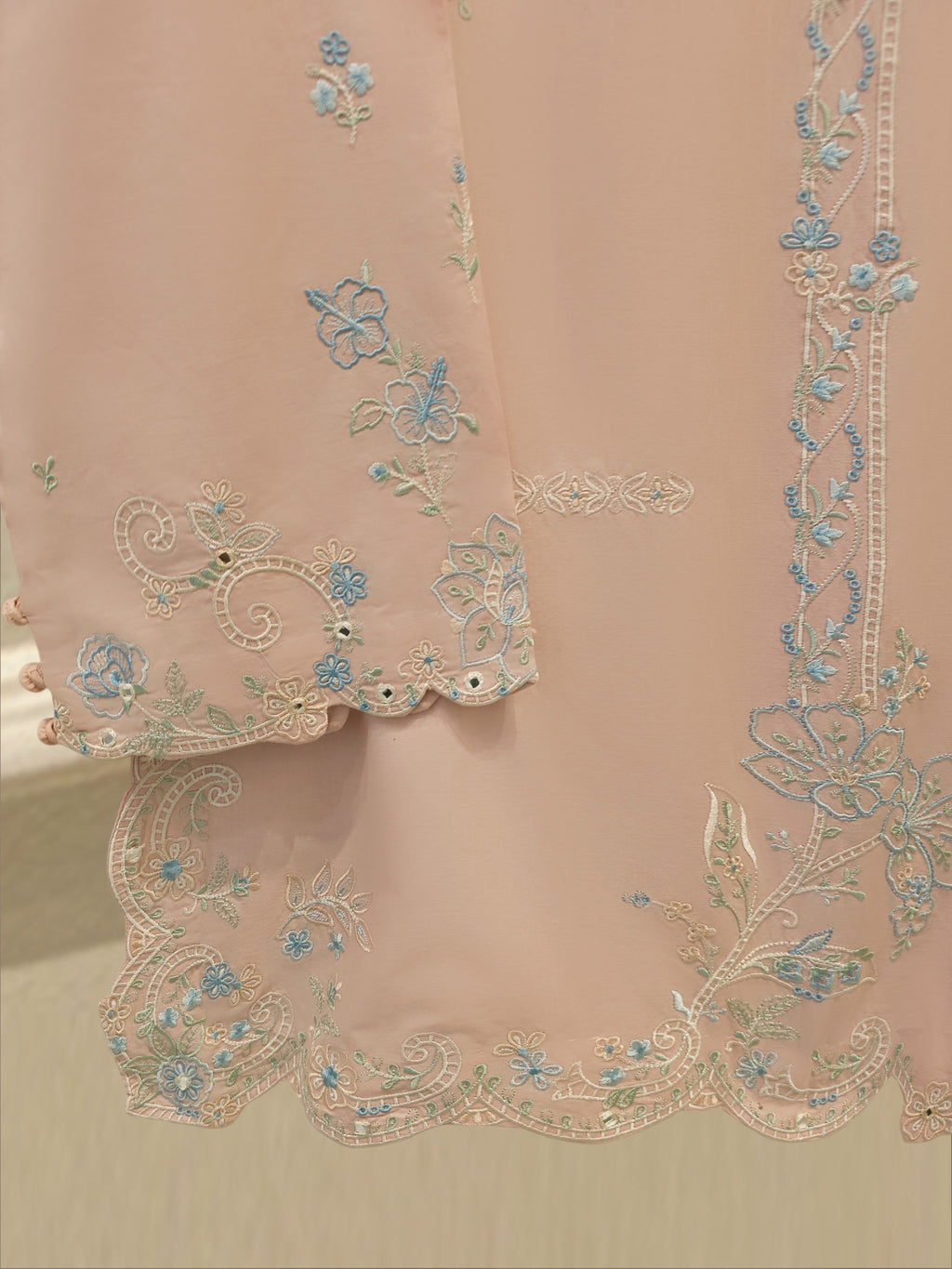 2 Piece - Embroidered Cambric Suit S115613
